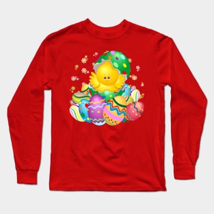 Easter Chick Cute Character Long Sleeve T-Shirt